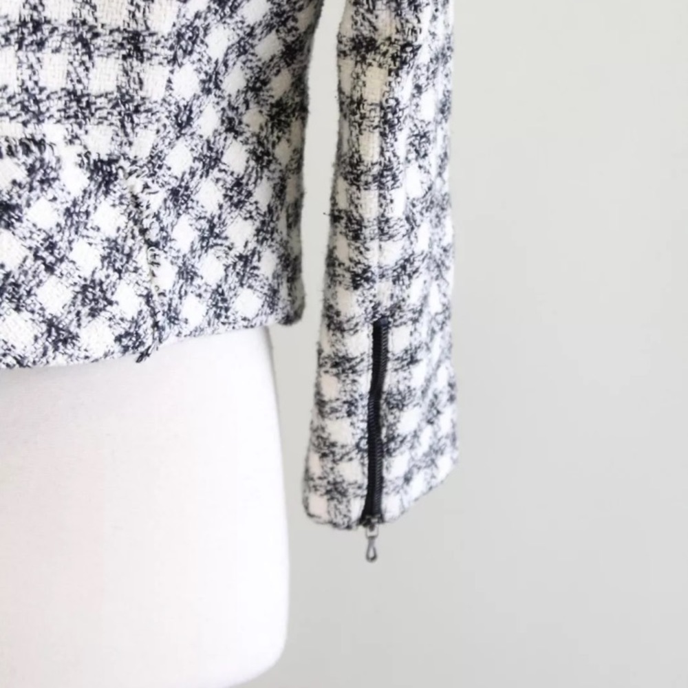 Zara Plaid Asymmetric Zip Jacket - Picture 7 of 7